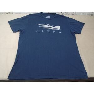SITKA Shirt Men's XL Navy Blue Hunting Graphic Logo Tee Shirt Outdoors Casual